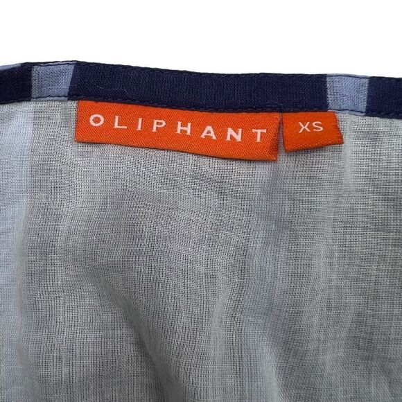 Oliphant Tiered Striped Tassel Tie Neck Maxi Dress Blue Size XS - Picture 11 of 12